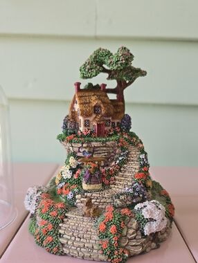 Handcrafted Cottage Garden Dome - Pink & Green Home Art